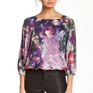 alice + olivia Pauline Silk Blend Blend Blouse